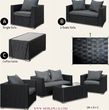 Roots Zestaw Meble Ogrodowe Techno Rattan Sf-68