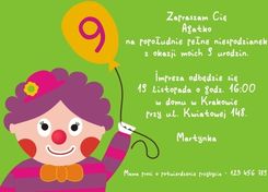 Cyrkowe zaproszenie na urodziny
