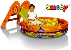Smoby Zjeżdżalnia Kubuś Puchatek + Basen Z Piłeczkami 31259