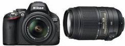 Nikon D5100 czarny +AF-S VR 18-55 +55-300 (VBA310KZ05)