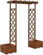 Andrewex Pergola Ogrodowa 2200Mm z Donicami Brąz Andrewex Pergola Ogrodowa 2200Mm z Donicami Brąz