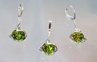 Finest Polska Biżuteria Komplet Swarovski Cristallo Verde