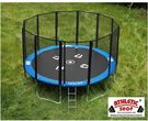 Athleticshop Trampolina Ogrodowa 3,65 (12Ft) Big Foot z Siatką zabezpieczającą, Pokrowcem I Drabinką