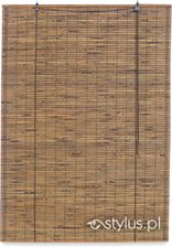 Roleta bambusowa listewkowo-słomkowa ciemny dąb 60cm x 165cm