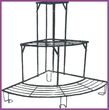 GardeTech Metalowa półokrągła półka na kwiaty 60x60x75 cm (01691)