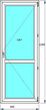 Plastimet Drzwi balkonowe OB7 prawe 865x2295
