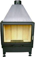 Wkład kominkowy 14kW ARYSTO 10 (popielnik w środku, szyba płaska front, wymiar frontu: 670 x 510)