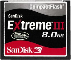 Sandisk CompactFlash Extreme III 8GB (SDCFX3-8192-902)