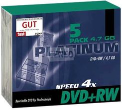 PLATINUM DVD+RW 4.7GB 4x Slim 5szt (100161)