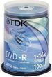 TDK DVD-R 4.7GB 16x Cake 100szt (DVD-R47CBED100)