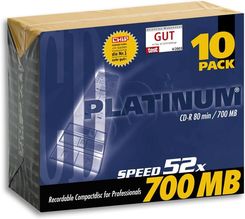 PLATINUM CD-R 700MB 52x Slim 10szt (100144)