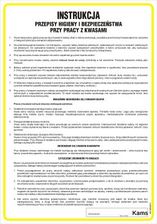 Instrukcja - przepisy BHP przy pracy z kwasami