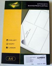 Lambda Etykiety samoprzylepne, naklejki A4, 70x37 mm