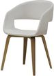 Krzesła NOVA białe skóra ekologiczna drewno olejowane 22144-2