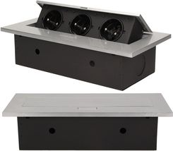 Orno Gniazda wpuszczane w blat 3x230V AC srebrny OR-AE-1335/G