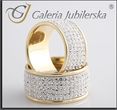 Galeria Jubilerska Obrączka złota z kamieniami Svarowski (Pz 569)