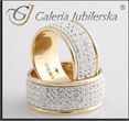 Galeria Jubilerska Obrączka złota z kamieniami Svarowski (Pz 583)