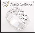 Galeria Jubilerska Obrączki ślubne z białego złota HAND MADE (OB 187)