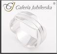 Galeria Jubilerska Obrączki ślubne z białego złota HAND MADE (OB 189)