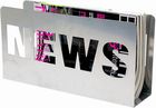 Stojak na gazety NEWS srebrny
