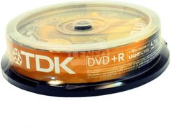 TDK DVD+R 4.7GB 16x Cake 10szt LightScribe (DVD+R47CBED10LS)