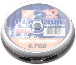 PLATINUM DVD-R 4.7GB 16x Cake 10szt LightScribe (100314)