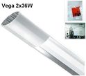Plexiform Oprawa świetlówkowa Vega DI o mocy 2x36, kolor Biały,  art.PX0316213