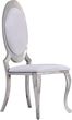 Krzesła Krzesło Srebrno Białe Krzesła Styl Glamour Fotel