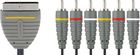 Scart wtyk - 2,0m - 6 x CINCH wtyk Bandridge Blue