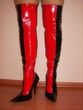 PPHU FASHION STYLE sexy kozaki z lacku rozciągliwego (FS304)
