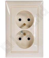 LEGRAND Valena GNIAzDO PODWÓJNE 2x2P+z KREMOWE (774177)