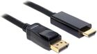 KABEL DISPLAYPORT M->HDMI M 3M GOLD DELOCK KABEL DISPLAYPORT M->HDMI M 3M GOLD DELOCK