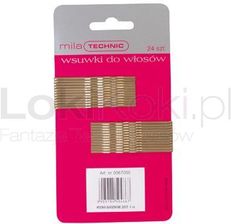 Mila technic Wsuwki karbowane 6 cm czarne 