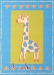 Flash Giraffe Blue 115X160 Prostokąt