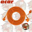 ACAR PS-2P 2X1,5mm 20M Przedłużacz pomarańczowy
