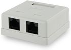 4World Gniazdo natynkowe 2x RJ45,cat.5e, białe (06563) 4World Gniazdo natynkowe 2x RJ45,cat.5e, białe (06563)