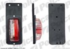 Lampa Obrysowa (Uniwersalna) 12/24V,Mocowanie Na Pasku Gumowym,Czerwono-Biała,55X135X35Mm,Prawostronny/Lewostronny