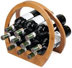 Umbra bambusowy Stojak na wino barrel 