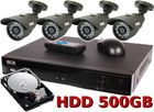 zESTAW MONITORINGU 4 X KAMERA 420 TVL Dz/NOC