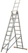 Bayersystem Drabina aluminiowa przemysłowa 3x9 stopni TG-DW3x9