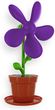 4World Wiatraczek USB kwiatek w doniczce - fioletowy (06504)