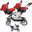 Casualplay S-Twinner Spacerowy + 2 Foteliki Baby Zero Plus