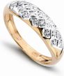 PIERŚCIONEK Infinity VERONA 2256 [ ŻÓŁTE I BIAŁE zŁOTO, DIAMENTY ]