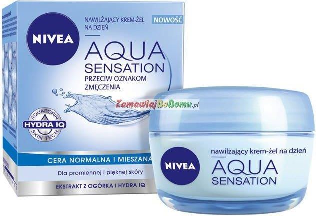 Krem do twarzy NIVEA Aqua Sensation Nawilżający Krem Żel na Dzień 50 ml Przeciw Oznakom zmęczenia - Opinie i ceny na Ceneo.pl