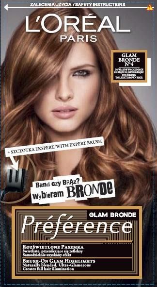 Loreal Paris Farba do Włosów Glam Lights Preference No 4 - Opinie i ceny na Ceneo.pl